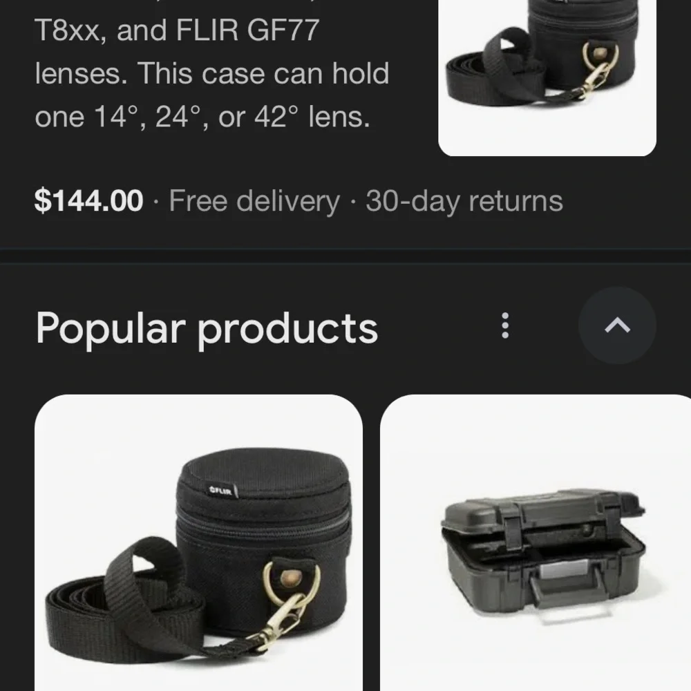 Compact Black Lens Case with Adjustable Strap
